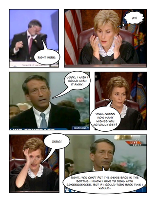 Illustration for article titled Comic Confrontations: Judge Judy Vs. Mark Sanford